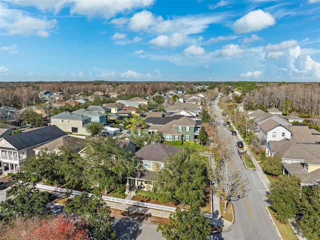 bird's eye view with a residential view