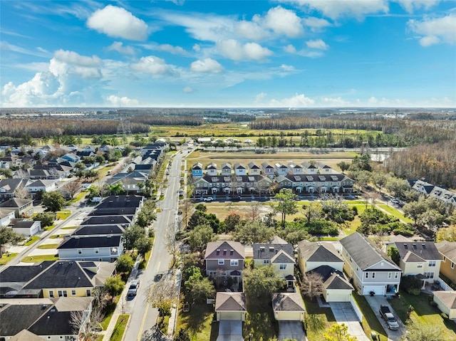 aerial view with a residential view