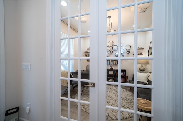 room details featuring french doors