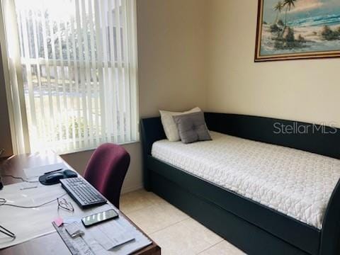 view of tiled bedroom