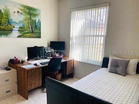 view of tiled bedroom