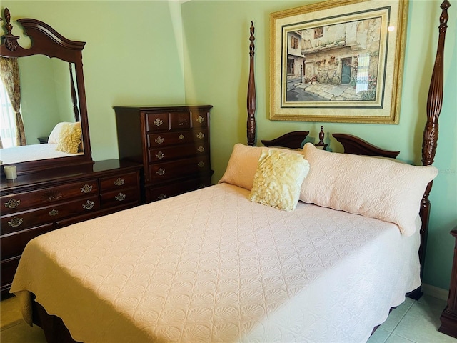 view of tiled bedroom