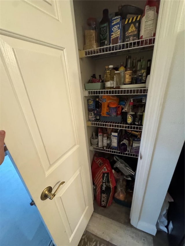 view of pantry