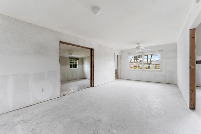 spare room featuring crown molding