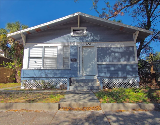 view of bungalow-style home