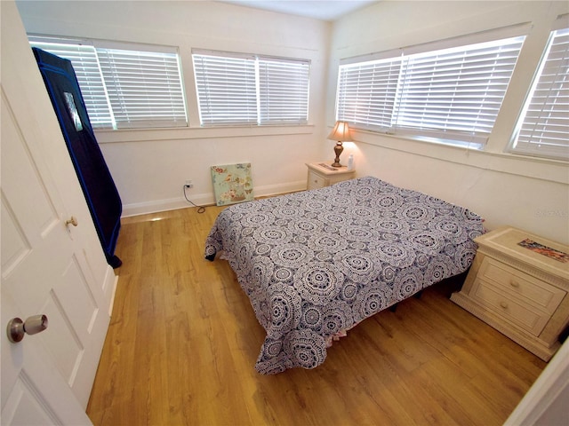 bedroom featuring light hardwood / wood-style flooring