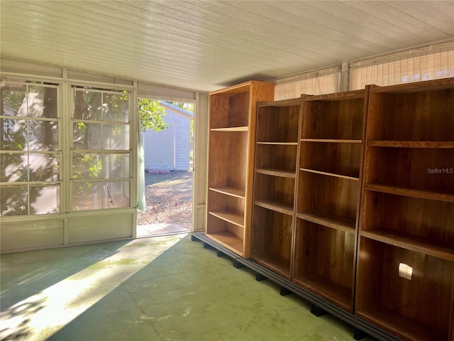 interior space featuring lofted ceiling