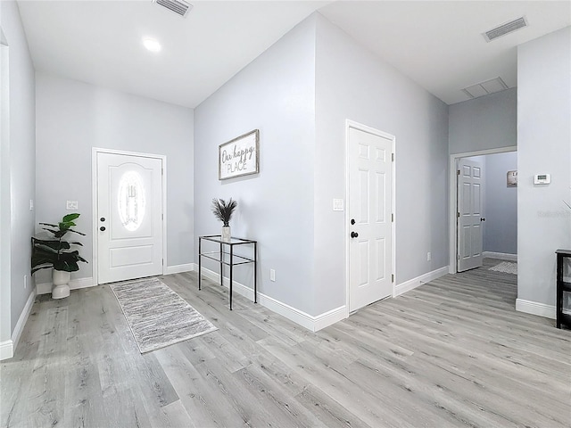 entryway featuring light wood-type flooring