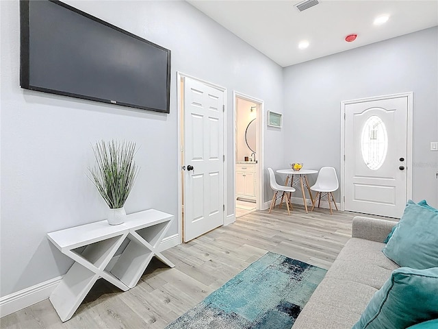 interior space featuring light hardwood / wood-style flooring