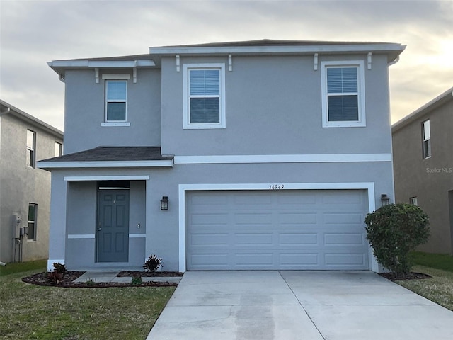 view of front facade with a garage