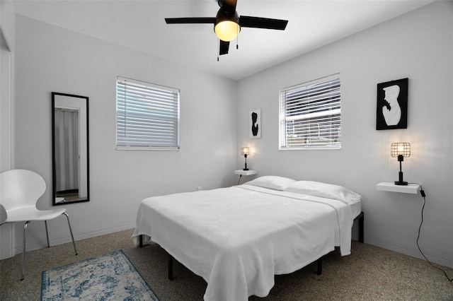 bedroom with ceiling fan