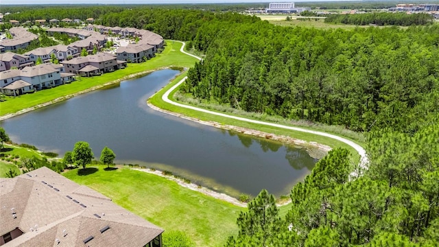 4899 Isola Ct, Wesley Chapel, FL 33543 - aerial perspective of suburban area featuring a large body of water