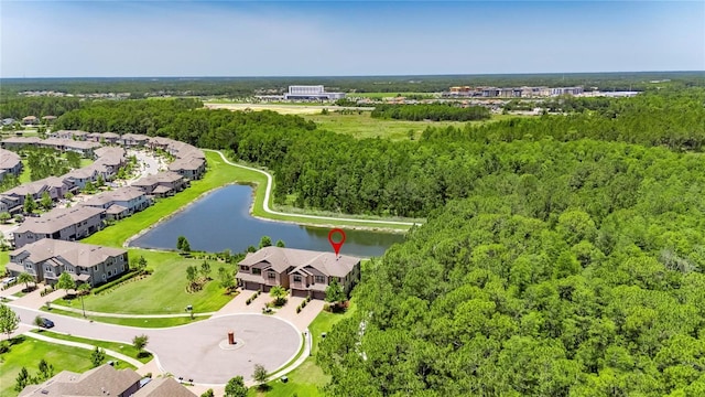 4899 Isola Ct, Wesley Chapel, FL 33543 - aerial view of a large body of water and a forest