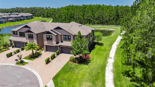 4899 Isola Ct, Wesley Chapel, FL 33543 - view from above of property featuring a large body of water and a forest
