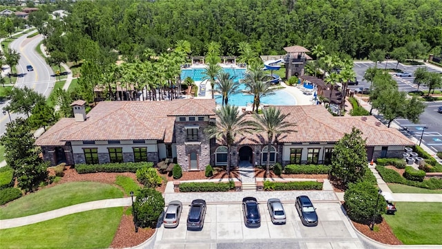 4899 Isola Ct, Wesley Chapel, FL 33543 - drone / aerial view of a pool area