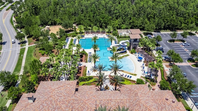 4899 Isola Ct, Wesley Chapel, FL 33543 - aerial view of a pool area