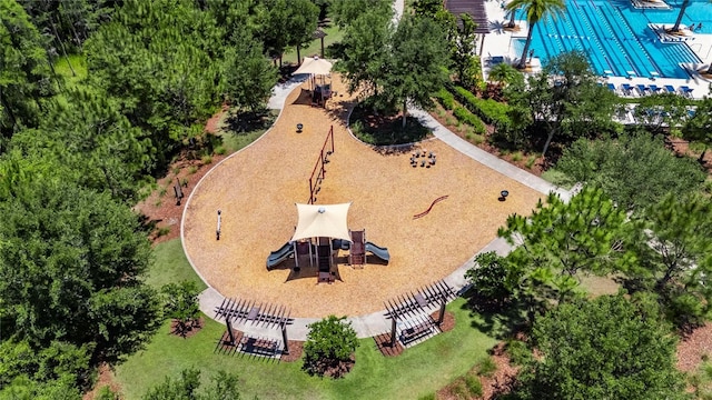 4899 Isola Ct, Wesley Chapel, FL 33543 - drone / aerial view of a tree filled landscape