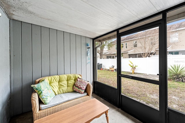 view of sunroom / solarium