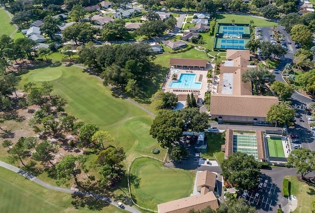 bird's eye view with golf course view