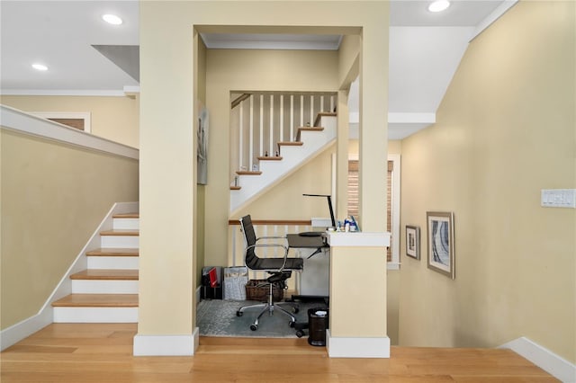 interior space with wood-type flooring