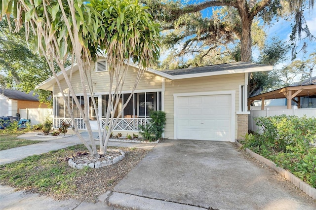 view of front facade featuring a garage