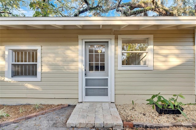 view of doorway to property