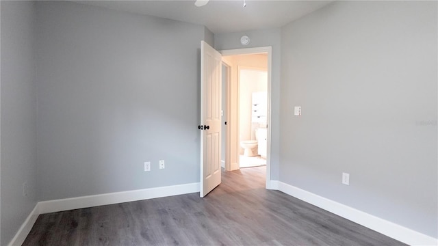 spare room featuring light hardwood / wood-style floors