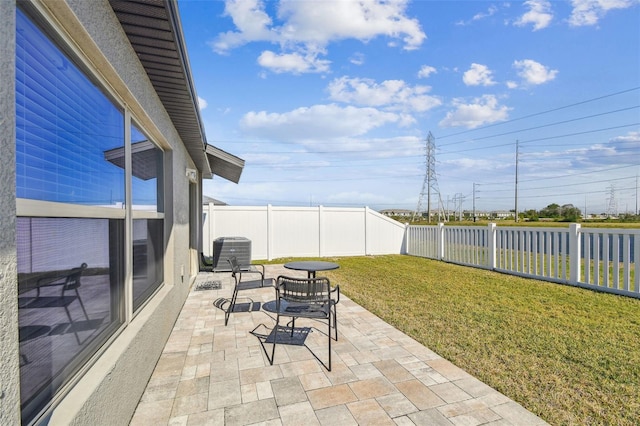 view of patio / terrace featuring cooling unit