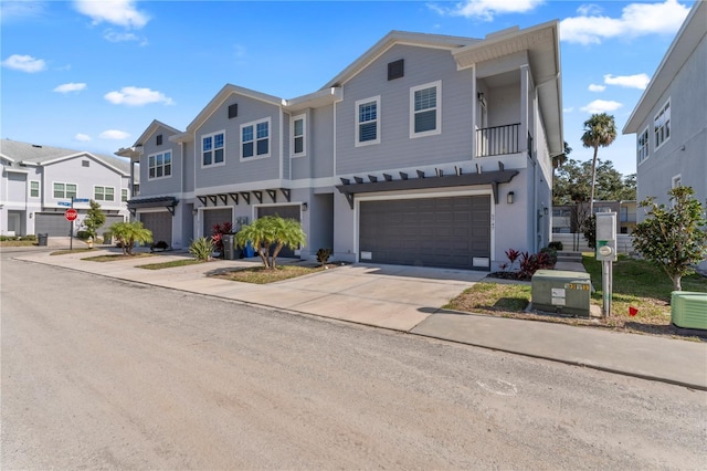 view of property featuring a garage