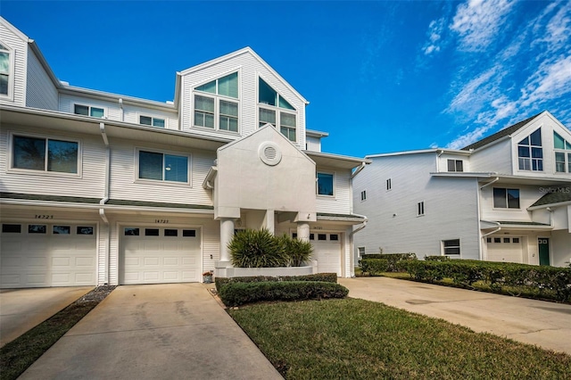 view of property featuring a garage