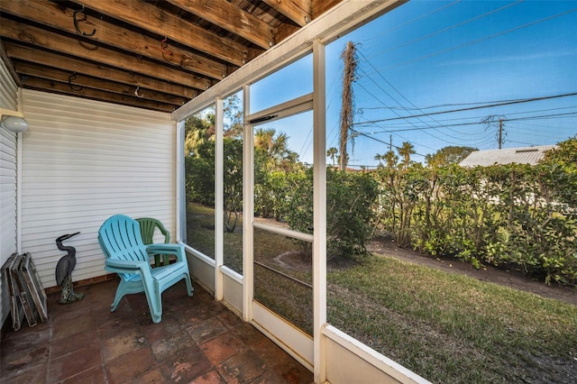 view of sunroom