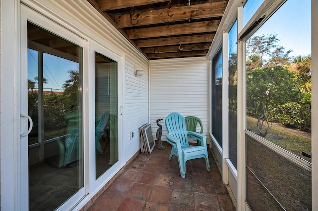 view of sunroom