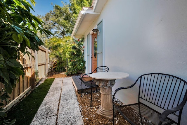 view of patio / terrace featuring fence private yard