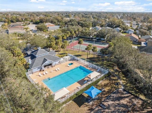 birds eye view of property