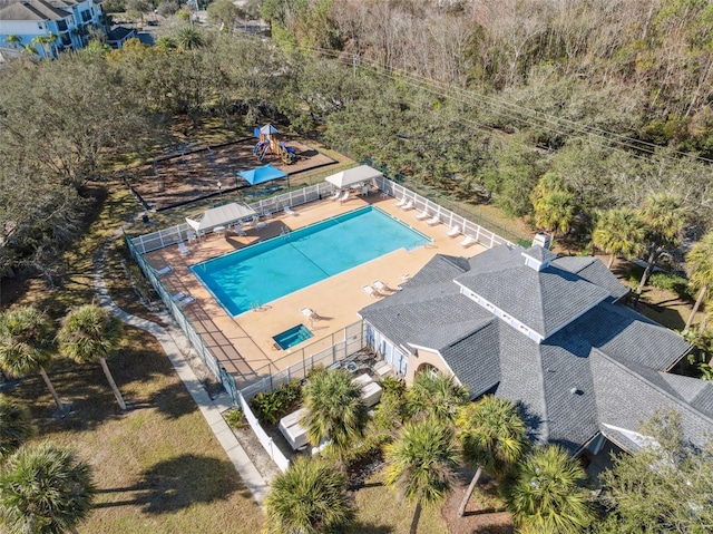 birds eye view of property