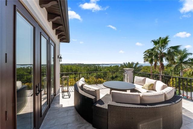 balcony with an outdoor living space