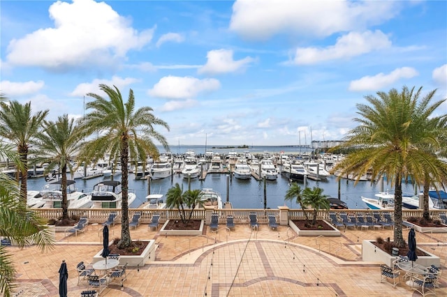 view of water feature