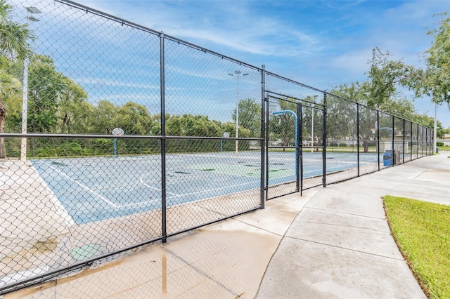 view of sport court