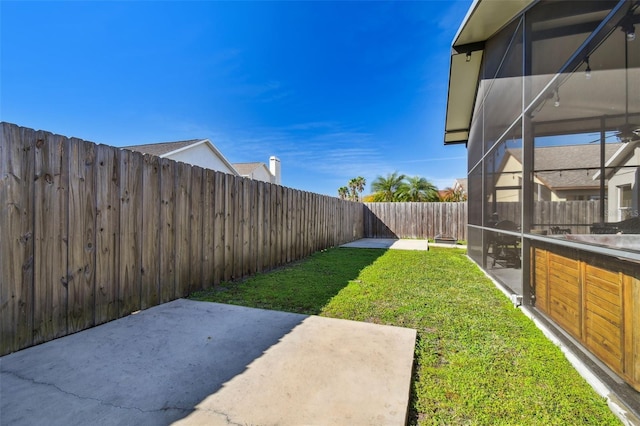 view of yard featuring a patio area