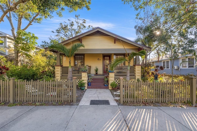 bungalow-style home featuring covered porch