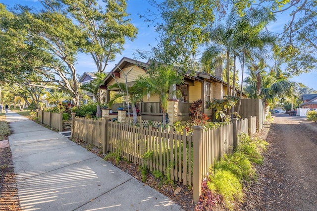 view of front of home with covered porch