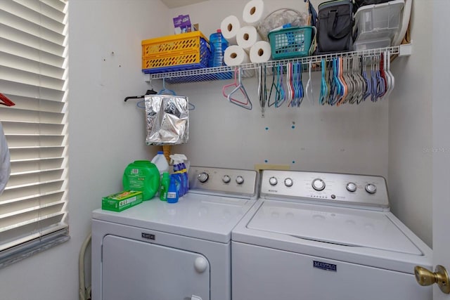 laundry area with washer and dryer