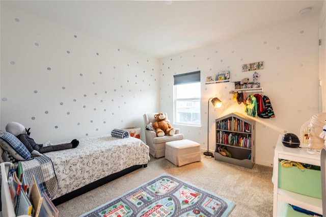 view of carpeted bedroom