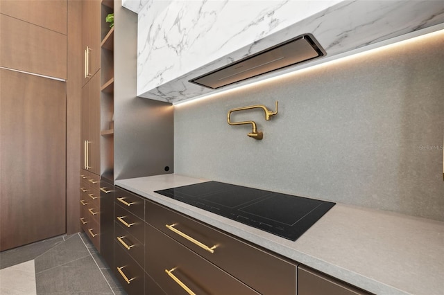 kitchen featuring black electric cooktop