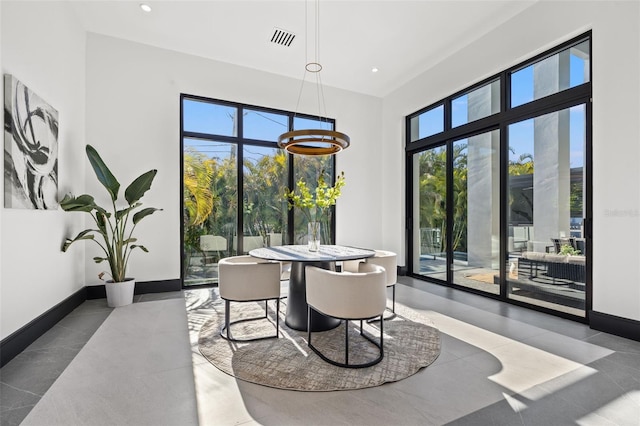 view of dining area