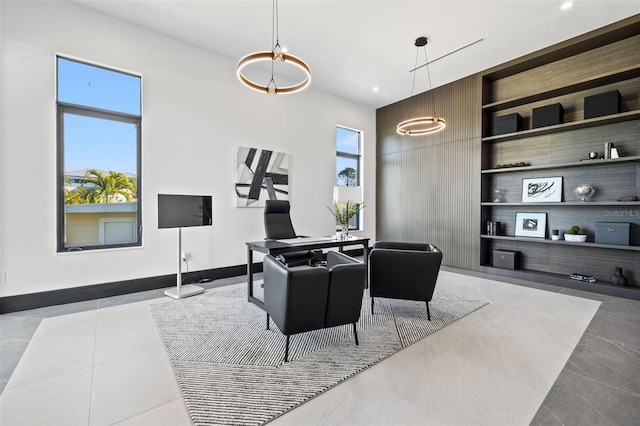 interior space with built in features