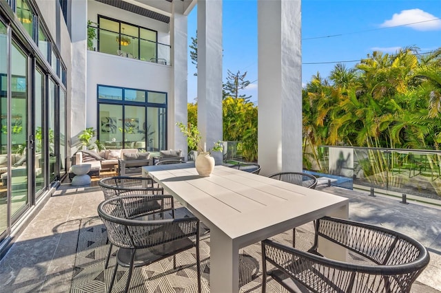 view of patio with outdoor lounge area