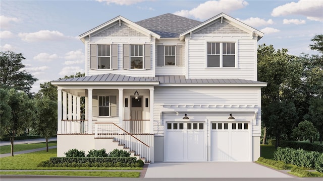 view of front facade featuring a garage