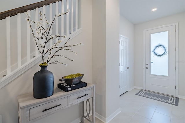 view of tiled entryway