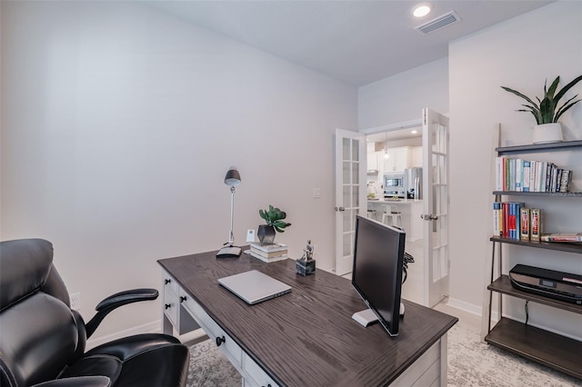 office with french doors